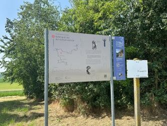 Wandertafel im Grünen