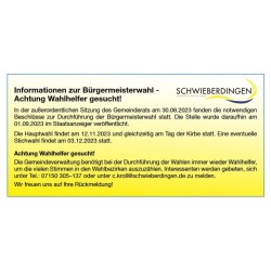 Plakat Wahlhelfer gesucht