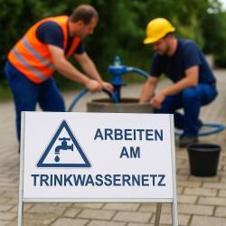 2 Männer arbeiten an Wasserleitung