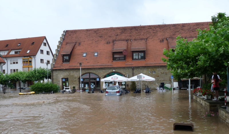 Hochwasser Schwieberdingen Juli 2010