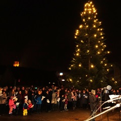 Adventssingen unter dem Weihnachtsbaum