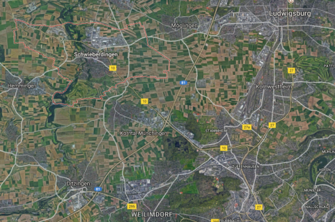 Luftbild von umliegenden Gemeinden
