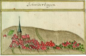 Häsuer mit Kirche oberhalb