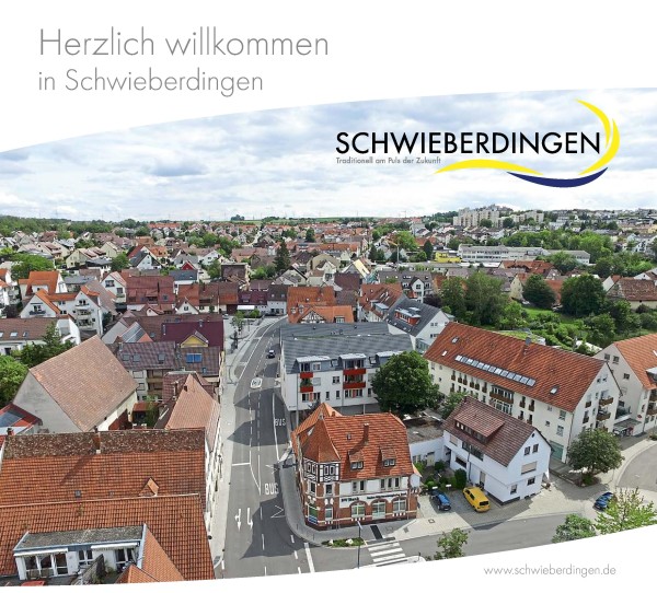 Ansicht des Ortes Schwieberdingen Ortsmitte