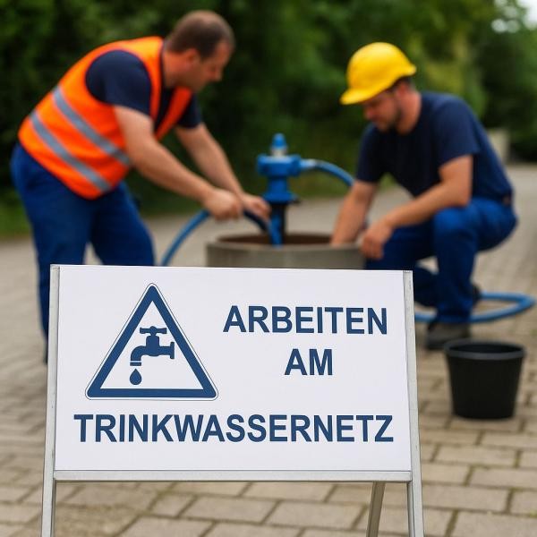 2 Männer arbeiten an Wasserleitung