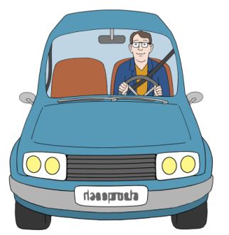 Auto mit Fahrer