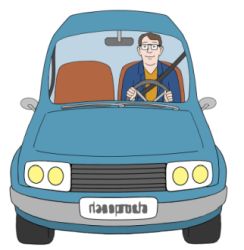 Auto mit Fahrer