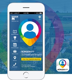 Smartphone mit der BürgerApp Smartphone mit der BürgerApp