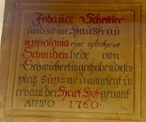 Steintafel Hardthof Schettler Steintafel Hardthof Schettler