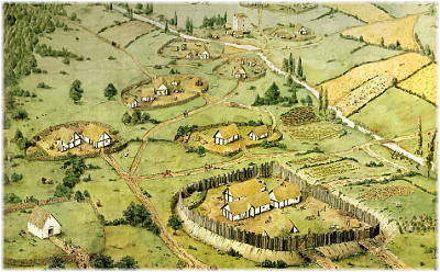 Abbildung der Siedlung Vöhingen 13. Jahrhundert